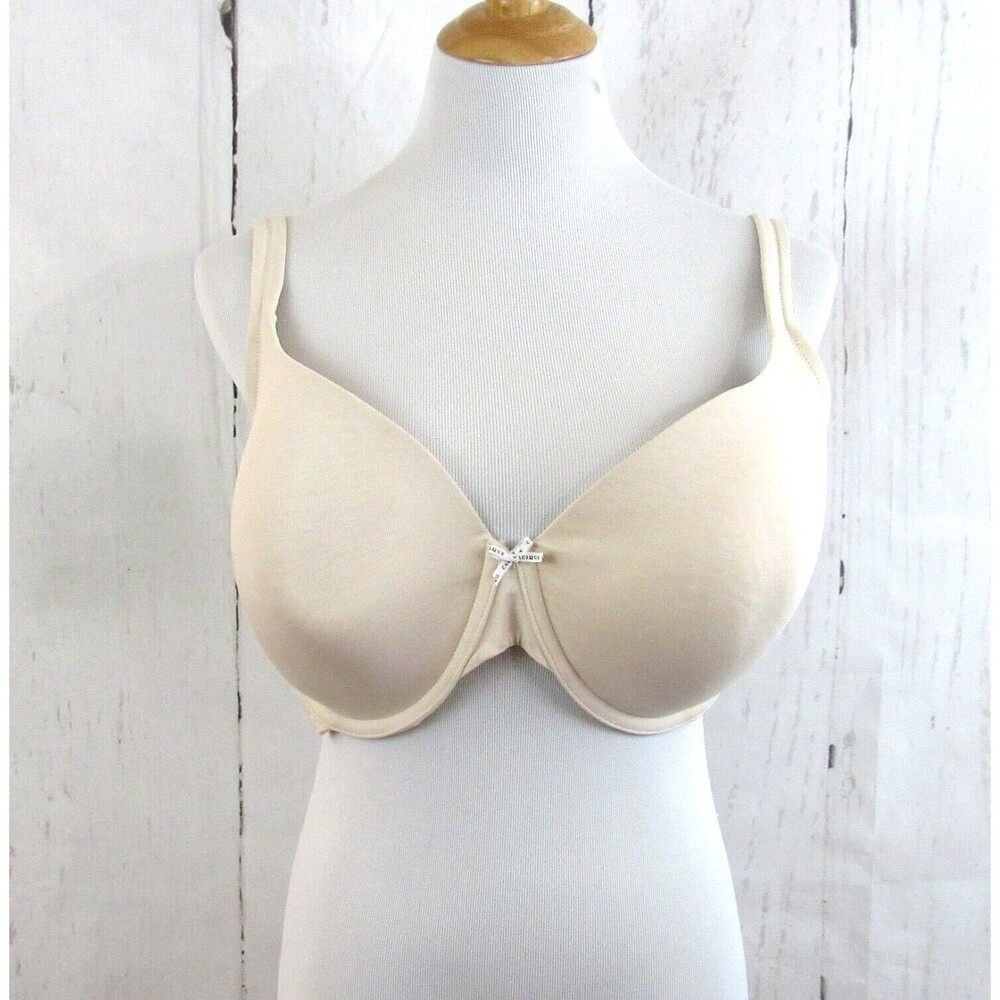 Cacique Lane Bryant Lightly Lined T-Shirt Bra Beige Smooth Underwire Size 42DDD